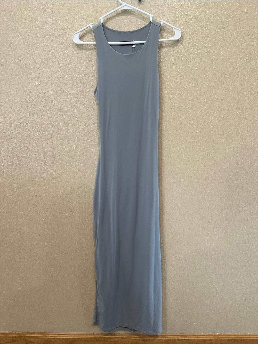 Lillusory Sleeveless Light Gray Maxi Dress - Sleek Tank Silhouette